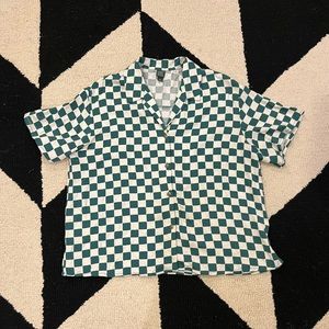 NWOT Checkered Collared Shirt